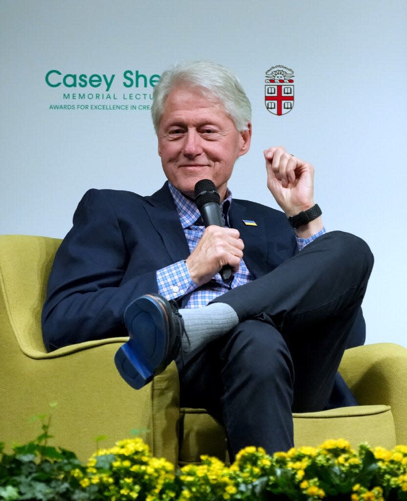 Speaking at Brown University Tuesday night, former President Bill Clinton discussed his many meetings with Russian leaders, including Russia's current president, Vladimir Putin.