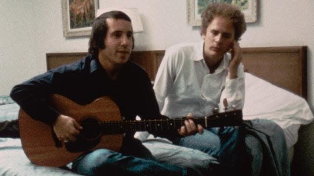 Friends since childhood, Paul Simon (left) and Art Garfunkel started their singing career in the most basic ways.
