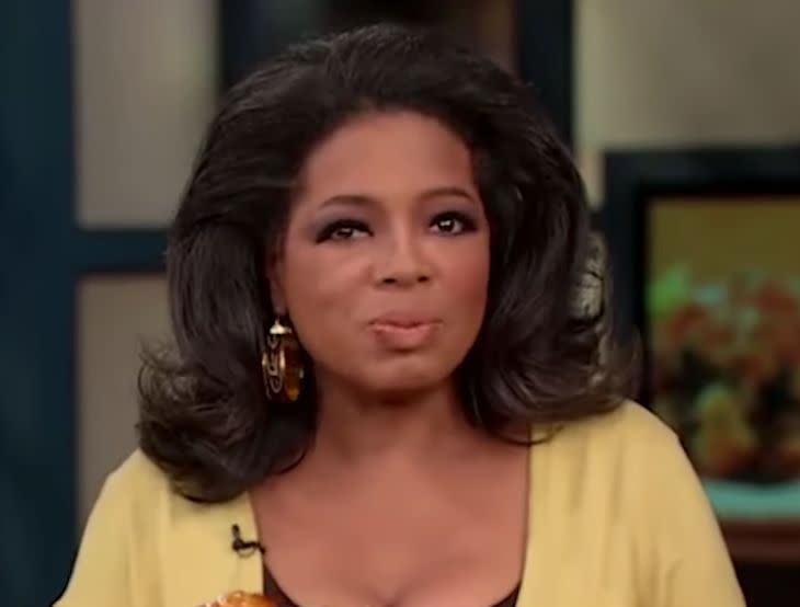 Oprah Winfrey in 2006, clearly trying to choose her words wisely. (Photo: OWN)