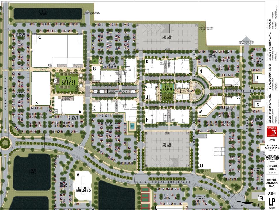 The master plan schematic designs for Cape Coral Grove.