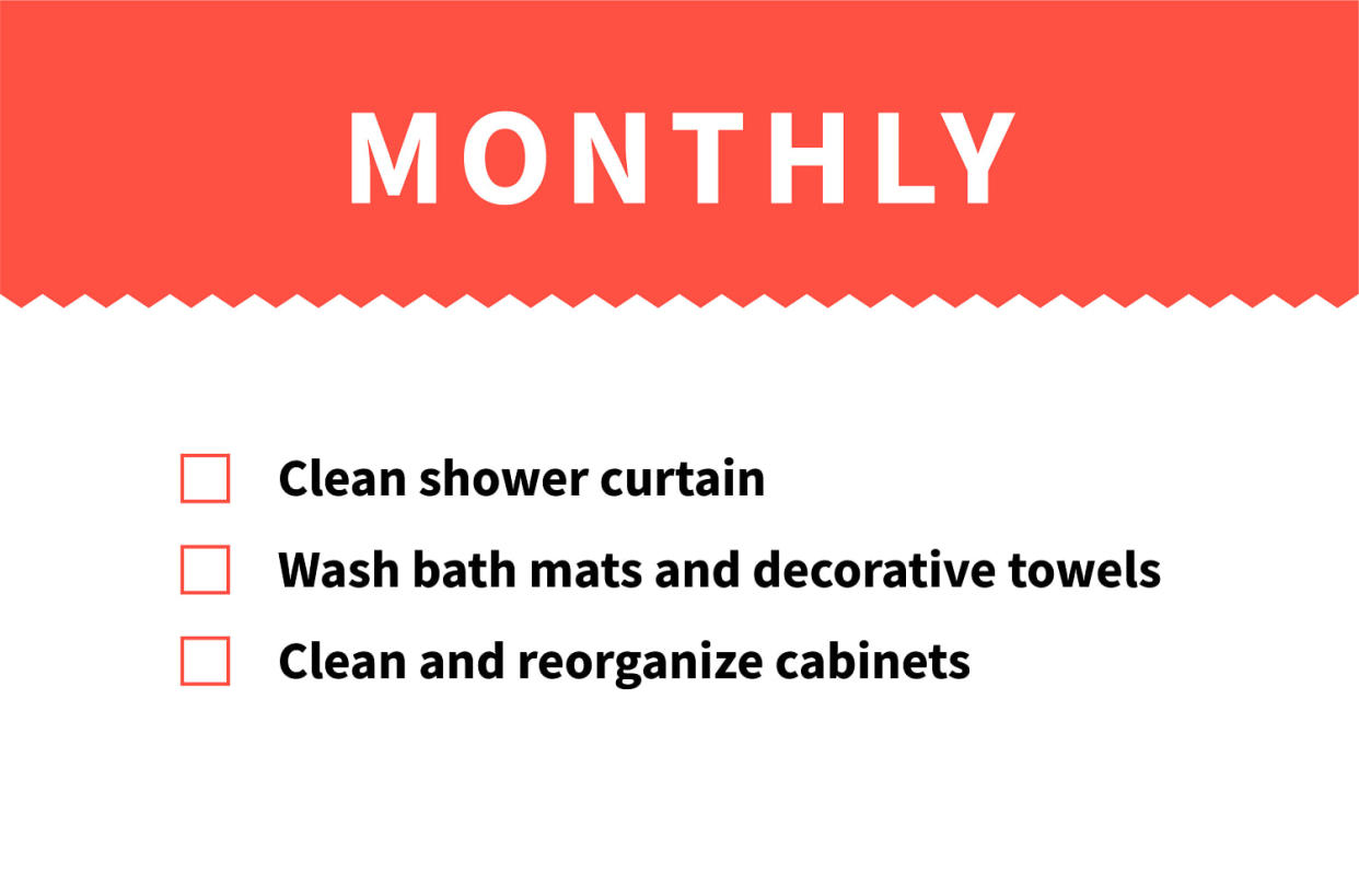 Monthly bathroom cleaning checklist. (TODAY illustration)