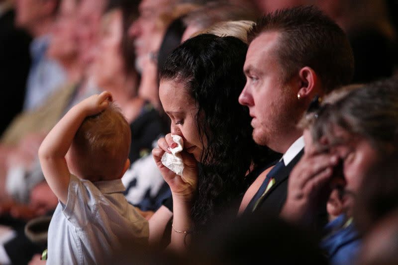 The loved ones of the victims of the Australian bushfires mourn the lives lost during a state memorial in Sydney