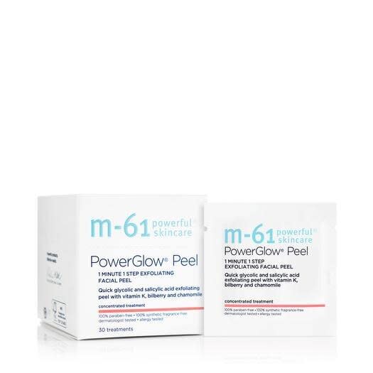 Speed and efficiency are the main reasons <a href="http://www.tfdiaries.com/">Megan Zietz of the lifestyle blog TfDiaries</a> loves M-61&rsquo;s PowerGlow Peel.  <br /><br />&ldquo;It&rsquo;s a one-minute peel pad that makes your skin glow and look refreshed. My skin feels so soft and my texture appears more even,&rdquo; she said about the peel that helps with her hormonal acne. The peel comes in sets of 10, 30 or 60 pads that act as a one-step exfoliation process to reduce the appearance of pores and tone the skin. The glycolic and salicylic acids are balanced out with chamomile and lavender to reduce any possible irritation. &ldquo;I&rsquo;ve tried more inexpensive [peels] but they either made me break out, didn&rsquo;t work or made my face feel super dry. Nothing has had the same effect,&rdquo; Zietz said.  <br /><br /><strong><a href="https://amzn.to/3eFPSdr" target="_blank" rel="noopener noreferrer">M-61 PowerGlow Peel, $30 for 10</a> </strong>