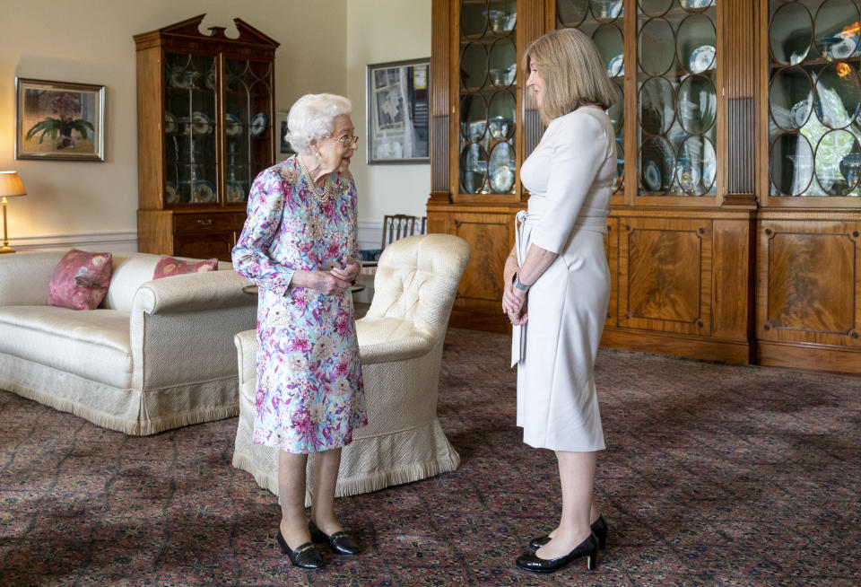 The Queen also had an audience with Holyrood Presiding Officer Alison Johnstone (Jane Barlow/PA)