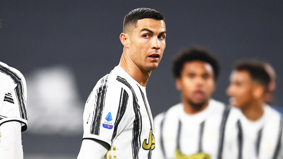 Cristiano Ronaldo (pictured) looking on after a Juventus match.