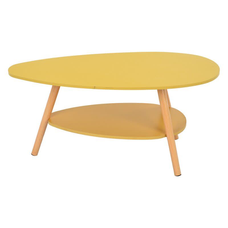 1) Oval Two-Level Coffee Table