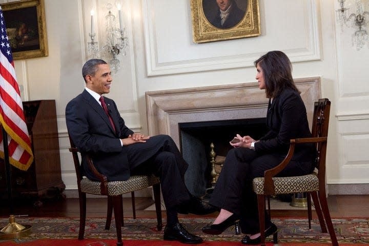 Natalie with President Obama