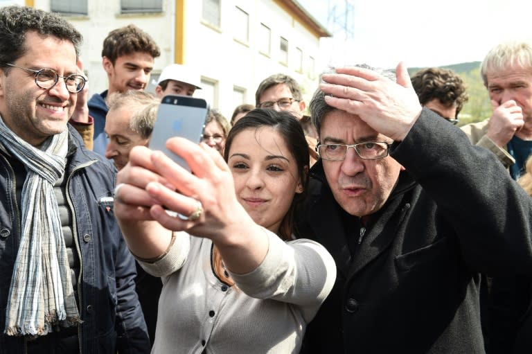 Jean-Luc Melenchon, who heads the hard-left France Unbowed party, has proven a hit with younger voters