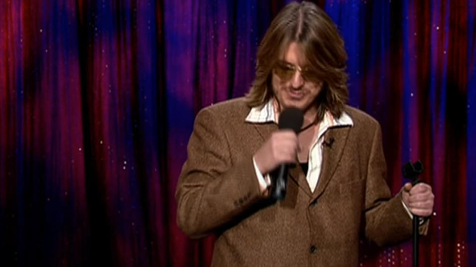Mitch Hedberg performing his standup act