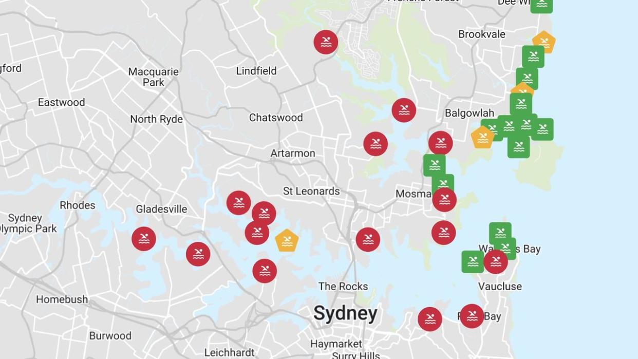 Sydneysiders have been told to avoid several popular Sydney beaches and ocean pools due to stormwater pollution