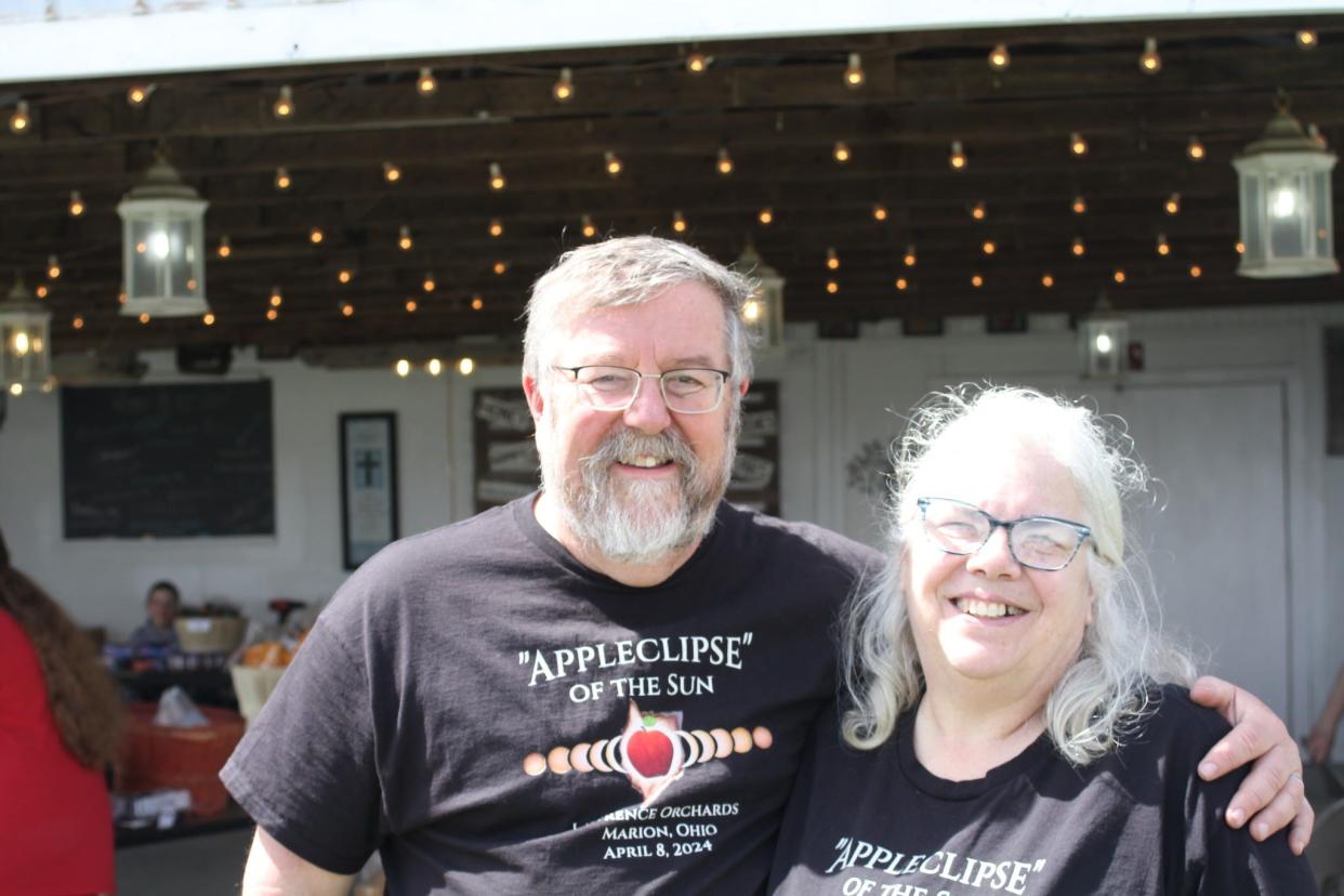 George and Vickie Lawrence had 500 people come to the Appleclipse at Lawrence Orchards. (PROVIDED BY LAWRENCE ORCHARDS)