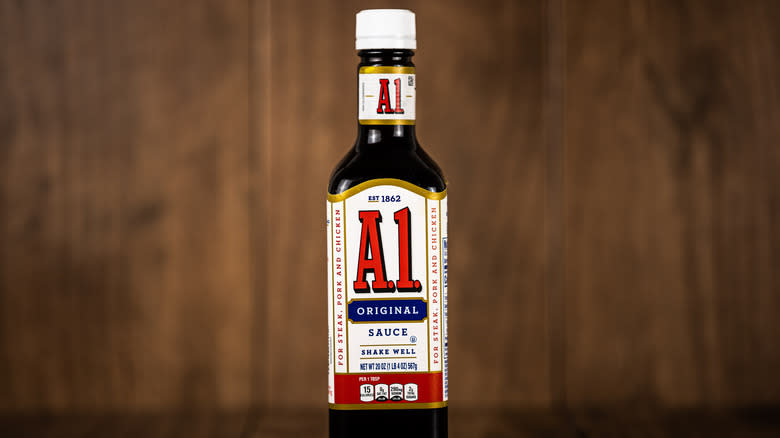 A.1. sauce with wooden background