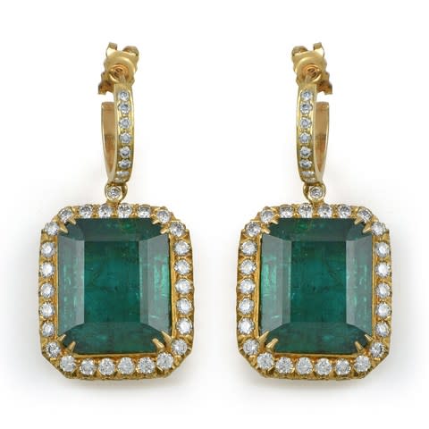 Zambian emerald earrings