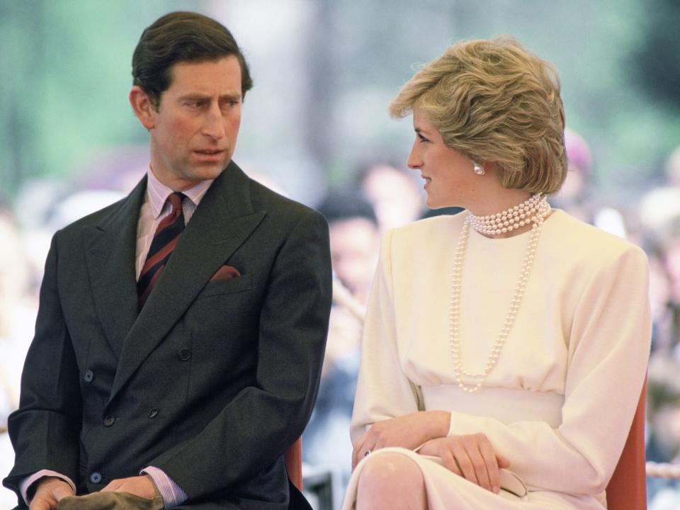 The Prince and Princess of Wales visiting Central Park in Barnaby, Canada.