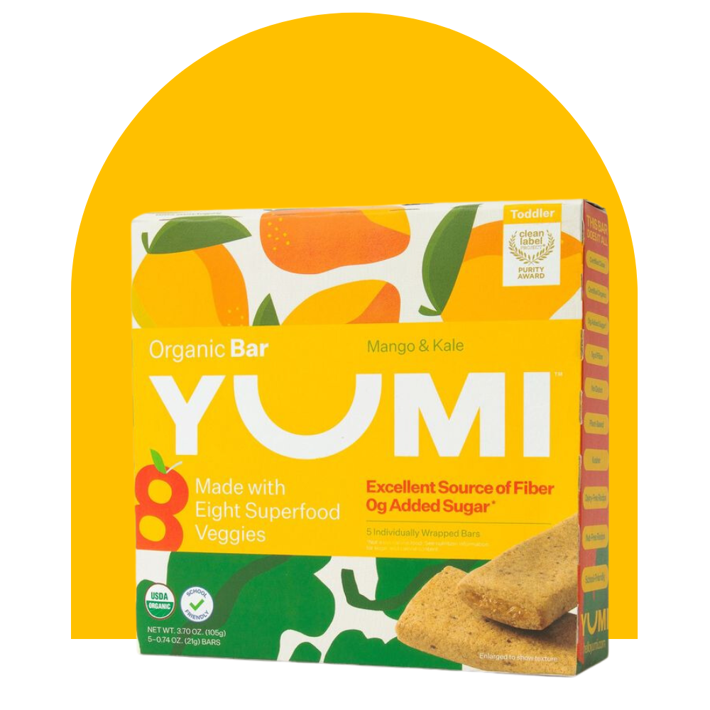 <p><a href="https://helloyumi.com/product/yumi-organic-bar/" rel="nofollow noopener" target="_blank" data-ylk="slk:Shop Now;elm:context_link;itc:0;sec:content-canvas" class="link rapid-noclick-resp">Shop Now</a></p><p>Organic Bar, Mango Kale (6 Pack)</p><p>helloyumi.com</p><p>$33.00</p>