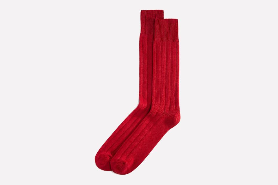 Bloomingdale's cashmere ribbed socks