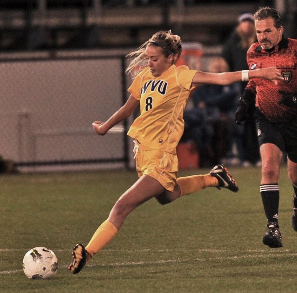 Salame played soccer for West Virginia University, where in her junior year she'd experience a life-changing injury. (Photo courtesy of Caroline Salame)