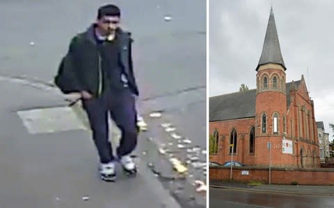 CCTV shows Salman Abedi in the Manchester area in days preceding the attack on the Manchester Arena. Right: Didsbury Mosque - Credit: AFP/Paul Cousans/Zenpix