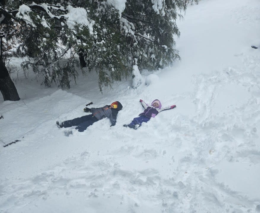 Kiddos enjoying the weather near Sapello, NM (Photo by Shania M.)