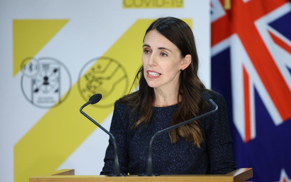 Prime Minister Jacinda Ardern speaks to media during a press conference at Parliament in Wellington - Getty