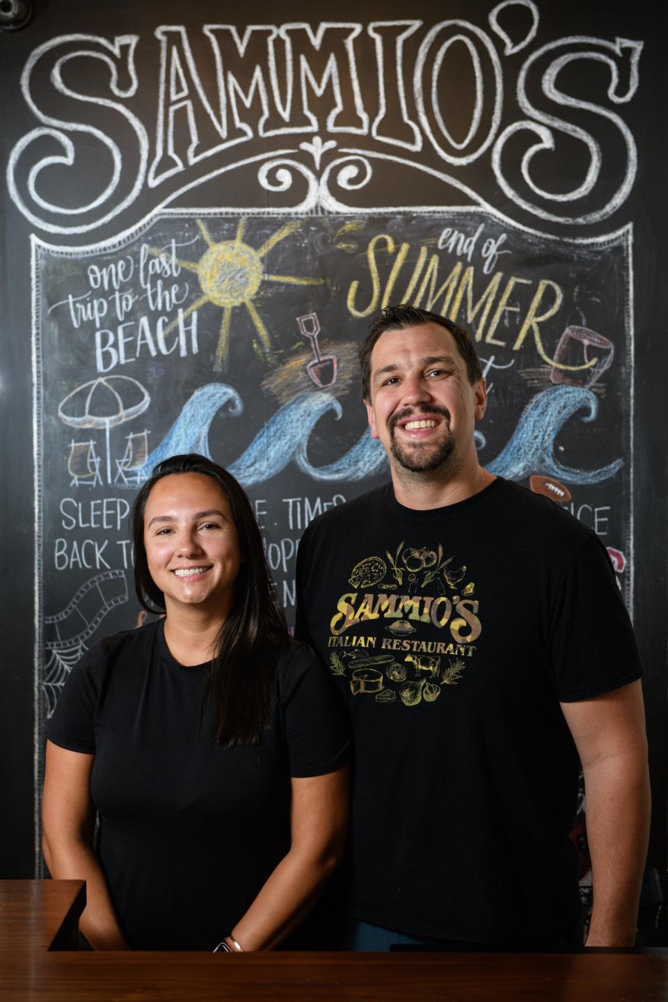 Sarah and James Whiteaker, owners of Sammio's Italian restaurant at 2623 Raeford Road.