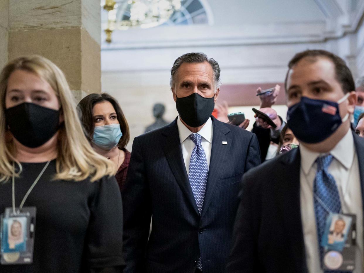 Mitt Romney in the Capitol (AP)