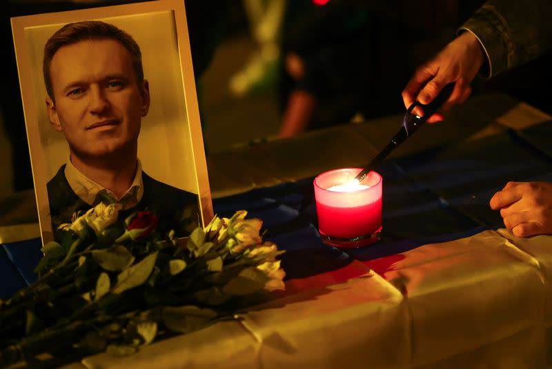 Vigil held in memory of Russian opposition leader Navalny in Munich