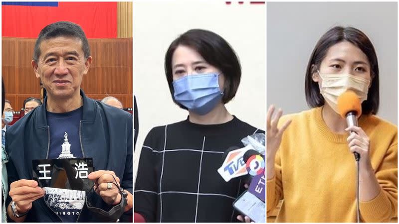 王浩（左）、王鴻薇（中）、徐巧芯（右）都被外界點名可能參與立委補選。（組合圖／資料照）