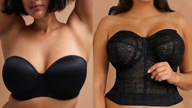 Best Plus Size Strapless Bra That Actually Stays Up - Heavy Breast Strapless  Bra Sizing and Fit