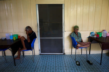 Elderly people gather before their breakfast at Bangkhae Home Foundation in Bangkok, Thailand, April 27, 2016. REUTERS/Athit Perawongmetha