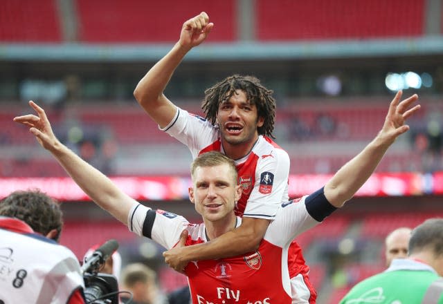 Elneny and current Academy manager Per Mertesacker won the FA Cup as Arsenal team-mates