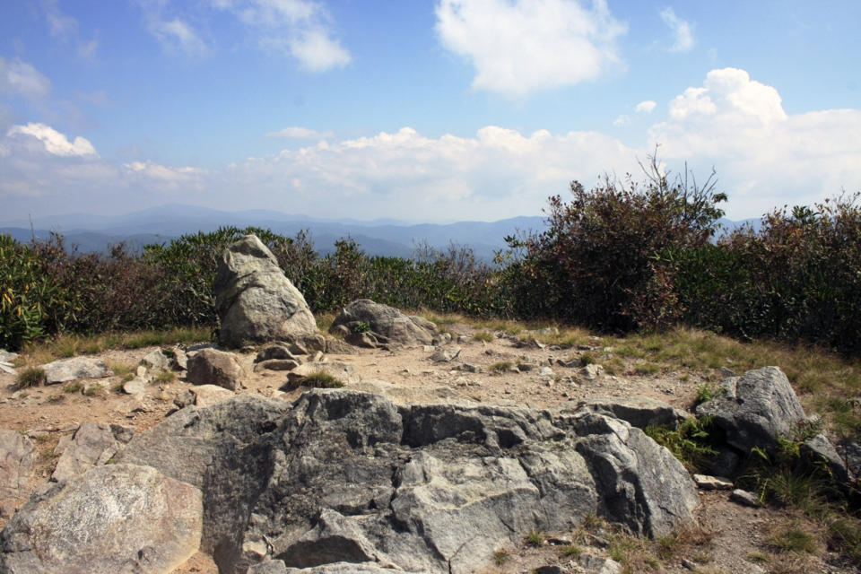 FILE - This September 2008 file photo shows the spot known as Rocky Top in the Great Smoky Mountains National Park on the Appalachian Trail in Rocky Top, Tenn. It's better known, however, as the subject of the University of Tennessee song, "Rocky Top." (AP Photo/Greg Johnson)