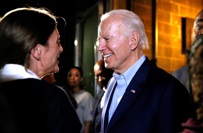 FILE PHOTO: Former Democratic 2020 U.S. presidential candidate Buttigieg endorses former U.S. Vice President Biden's campaign for U.S. president during a Biden campaign event in Dallas