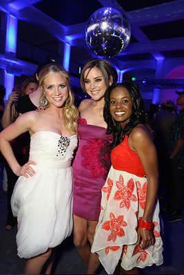 Brittany Snow , Jessica Stroup and Dana Davis at the Los Angeles premiere of Screen Gems' Prom Night