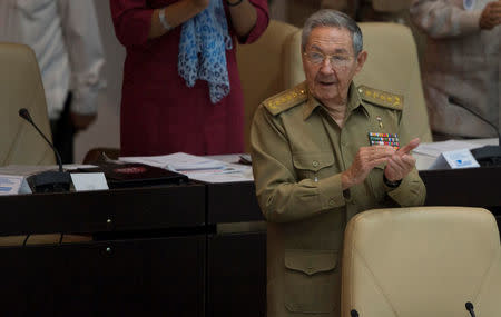 Cuba's President Raul Castro reacts during the National Assembly in Havana, Cuba, July 8, 2016. Ismael Francisco/Courtesy of Cubadebate/Handout via Reuters.