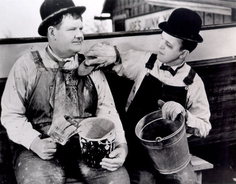 <span class="caption">Still from Towed in a Hole (1932).</span>