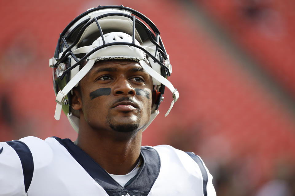 Pursuing Deshaun Watson comes at a cost for the Cleveland Browns, and not just morally. (AP Photo/Alex Brandon)