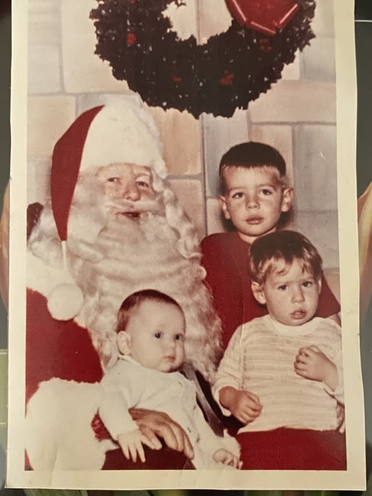Howard with his grandchildren Charles, Janes and baby Doug in the 1960s. (courtesy Jane Holland) 