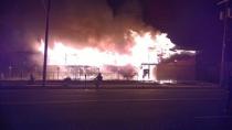 Firefighters battle flames in the early morning at a Jersey Shore motel in this March 21, 2014 handout photo. REUTERS/Office of the Ocean County Prosecutor/Handout via Reuters