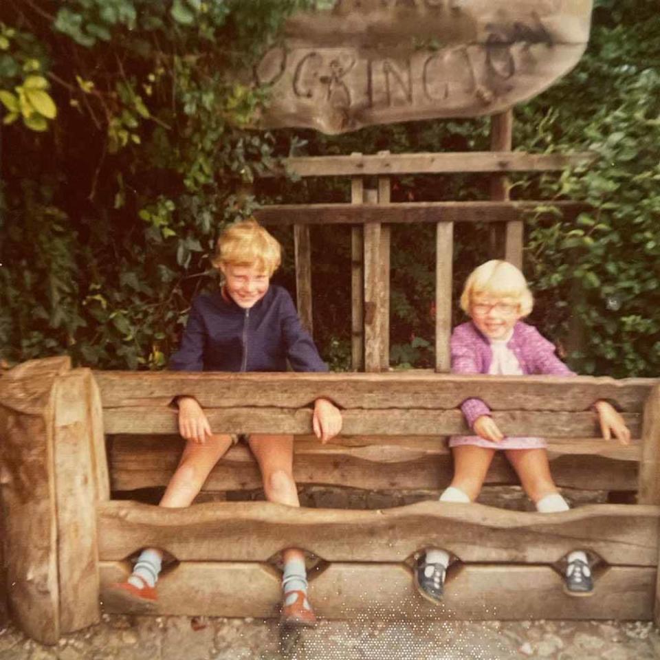A childhood photo of Michael, left, aged six, and sister Rachel McGrath, aged three. PA REAL LIFE