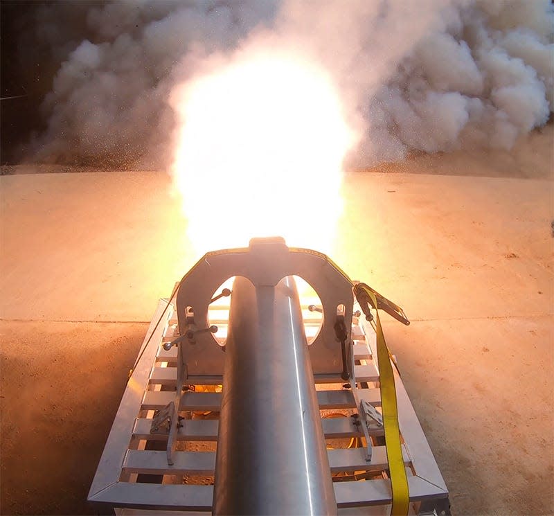 Purdue-affiliated startup Adranos, manufacturer of solid rocket motors and maker of ALITEC, a high-performance solid rocket fuel that gives greater payload capacity, range and speed to launch systems, has been sold to Anduril Industries. (Photo provided by Adranos Inc.)