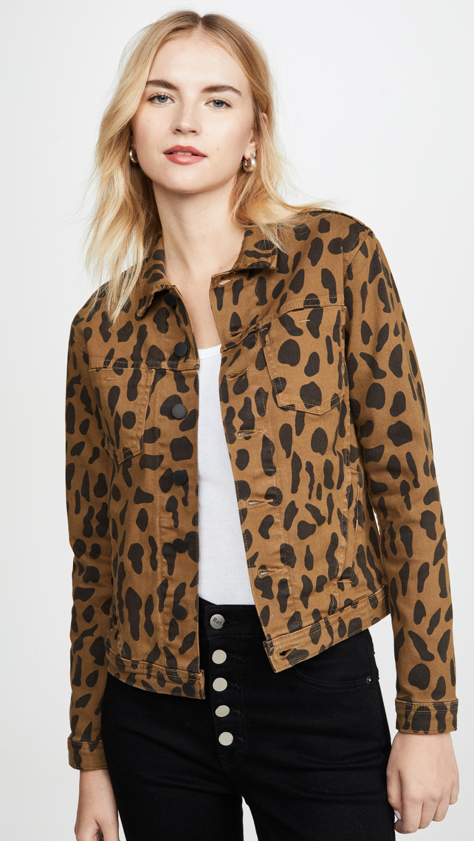 L'agence Celine Spot Animal Print Jacket