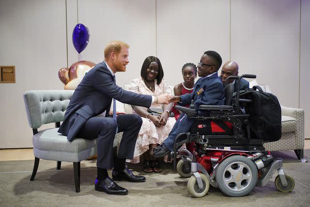 <p>Yui Mok/PA Images via Getty </p> Prince Harry attends the WellChild Awards on Sept. 7, 2023