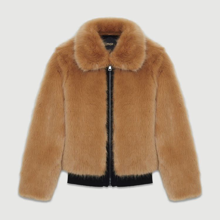 Maje Cropped Faux Fur Jacket (Photo: Maje)