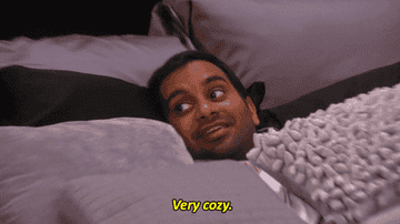 Tom Haverford saying "Very cozy"