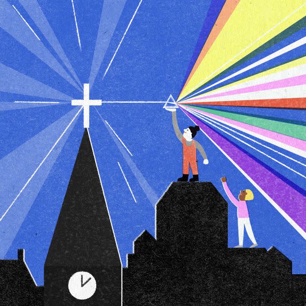 Contemporary queer spiritual leaders are reconceptualizing religion and spirituality in pursuit of both personal liberation and healing the collective. (Photo: Illustration: Jam Dong for HuffPost)