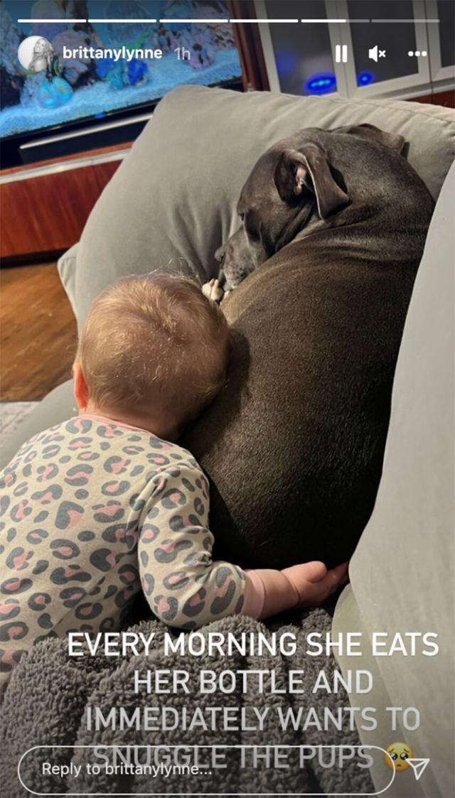 Baby Sterling Snuggles Up to Dad Patrick Mahomes in Sweet Family Photo from  Mom Brittany Matthews