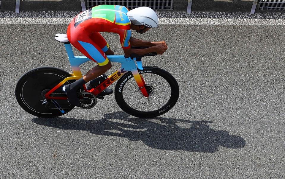 Amanuel Ghebreigzabhier of Eritrea rides for the Trek Segafredo professional team - GETTY IMAGES