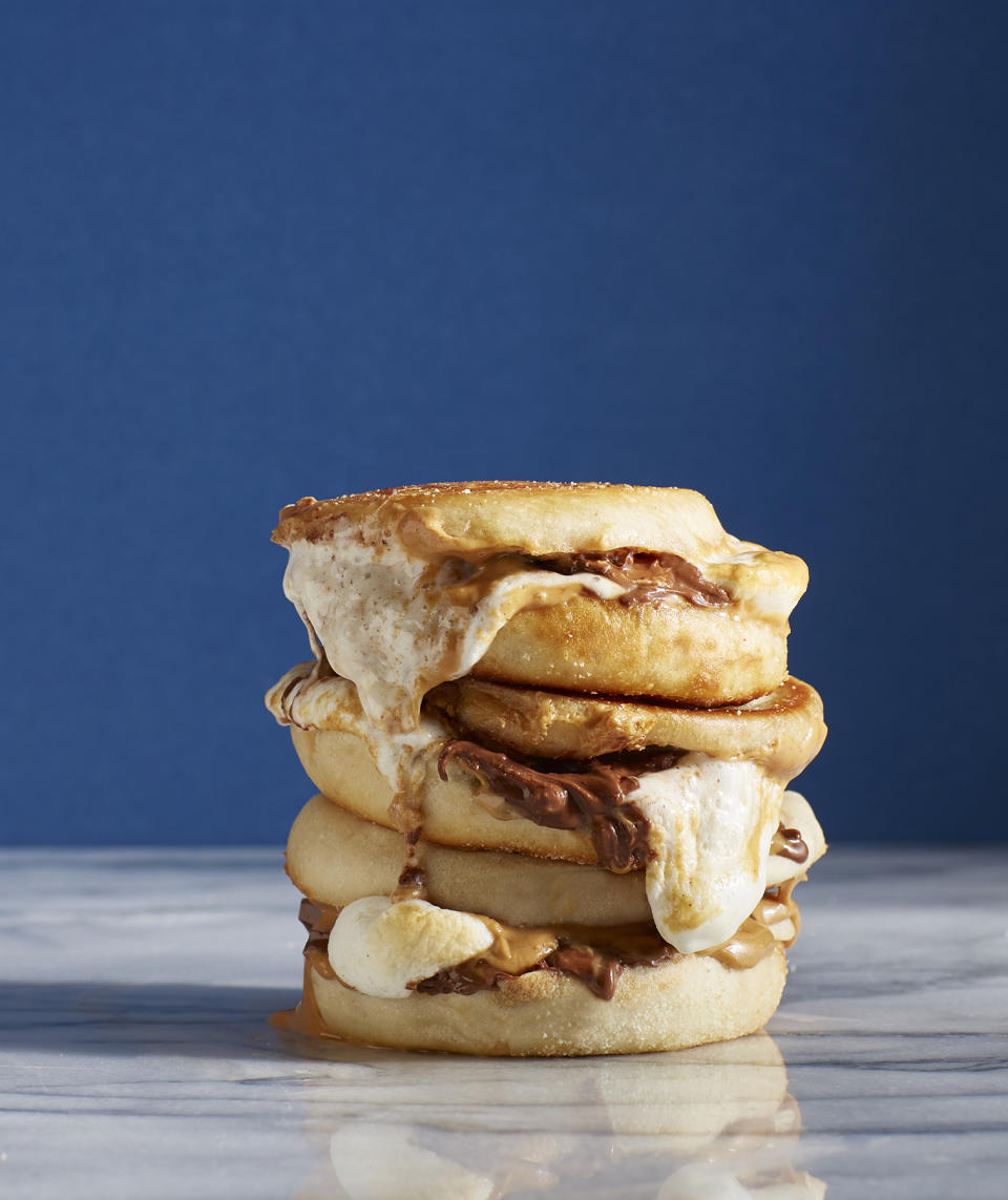 Peanut Butter Cup S’mores English Muffin Panini