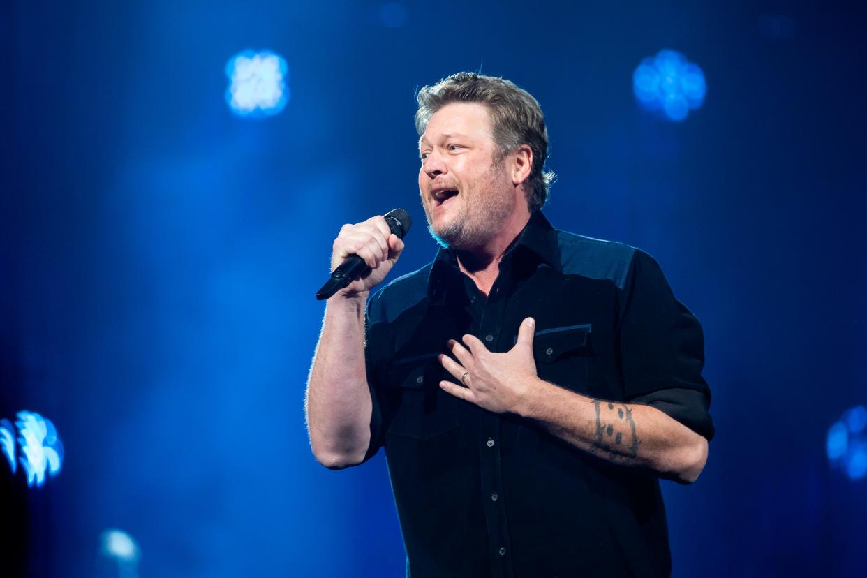 Blake Shelton performs March 17 on his "Back to the Honky Tonk Tour" at the Paycom Center.